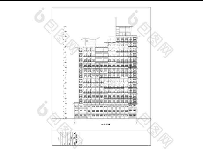 高层商住楼的建筑图CAD