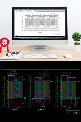 高层商住楼CAD全套的施工图