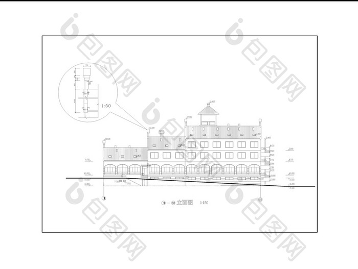 某接待中心的CAD建筑设计施工图