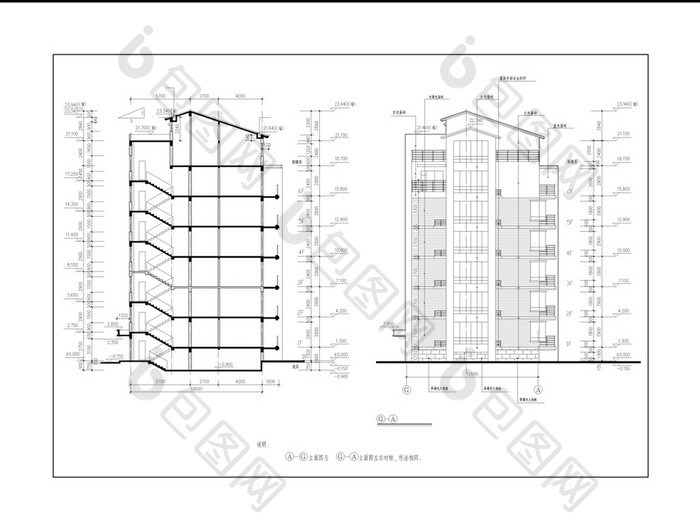 某商住楼全套CAD的建筑图