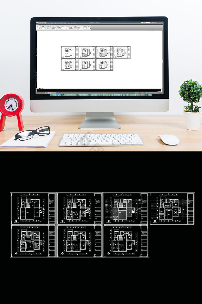 CAD别墅室内施工图纸图片