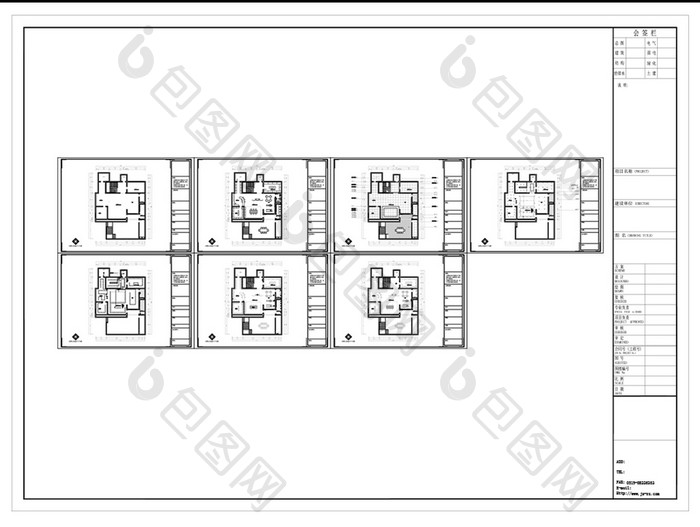 别墅室内施工图纸CAD