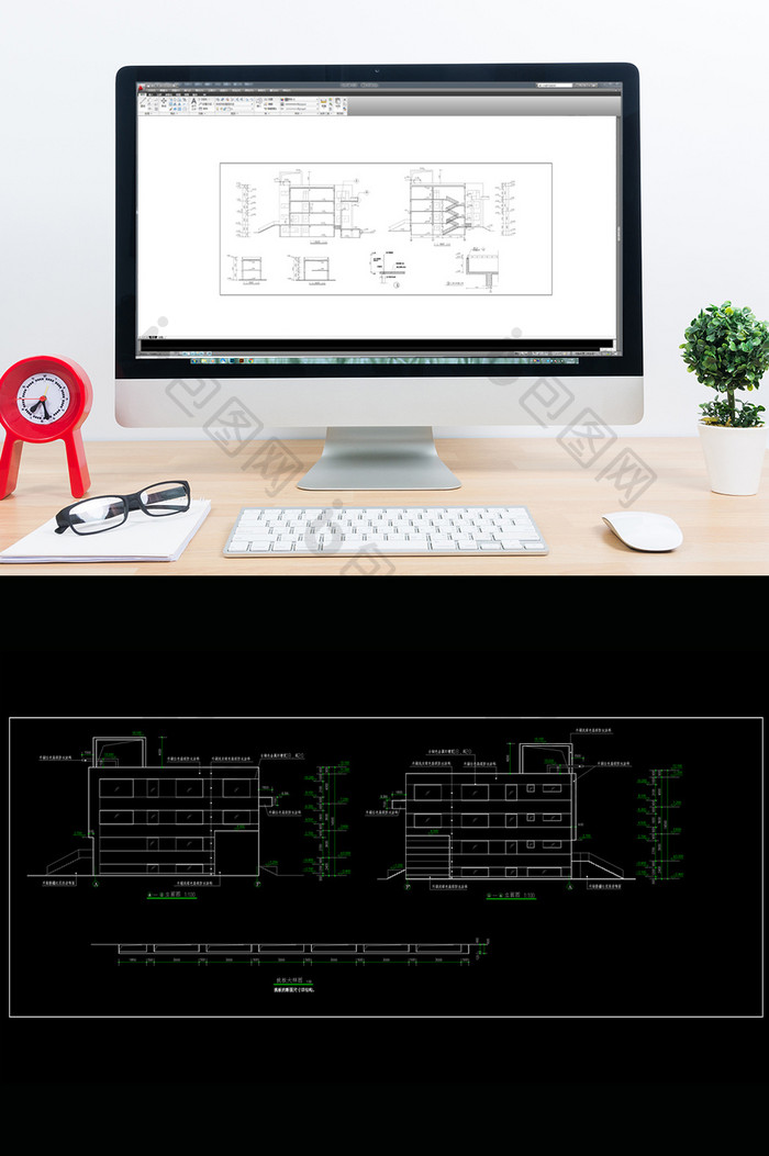 青少年活动中心建筑施工图CAD