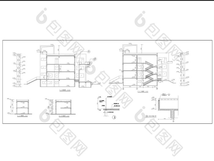 青少年活动中心建筑施工图CAD