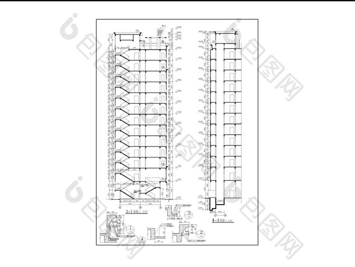 CAD商业综合体的建施图纸