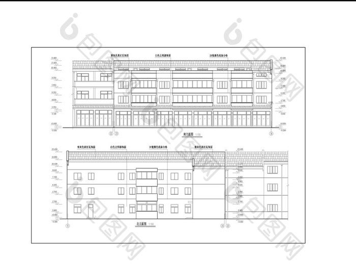 沿街商住楼施工图CAD图纸