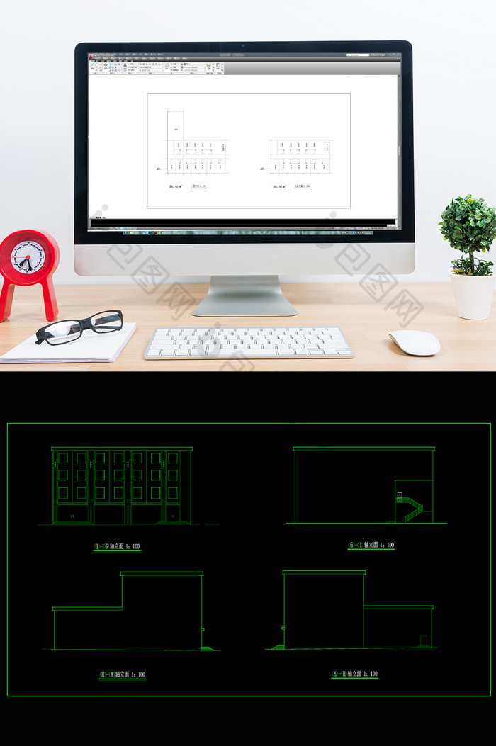 招待所的建筑扩出图CAD方案图