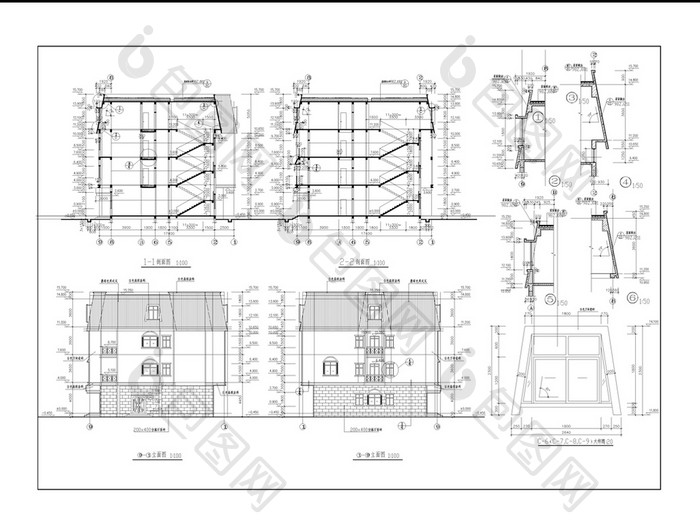 某个招待所的建筑施工图CAD