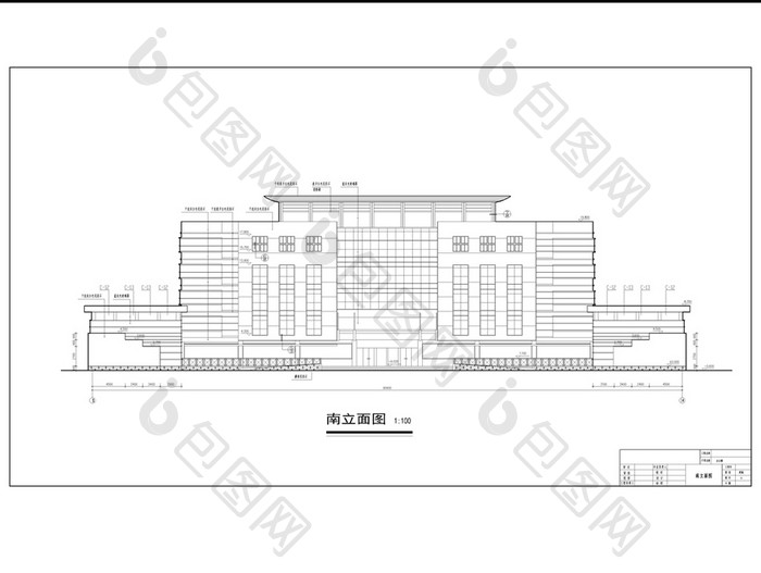 综合办公楼的CAD建筑施工图的图纸