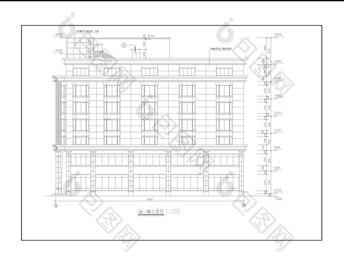 综合楼的全套CAD建筑图图纸