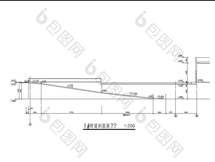 超市车库平立面剖面图CAD施工图