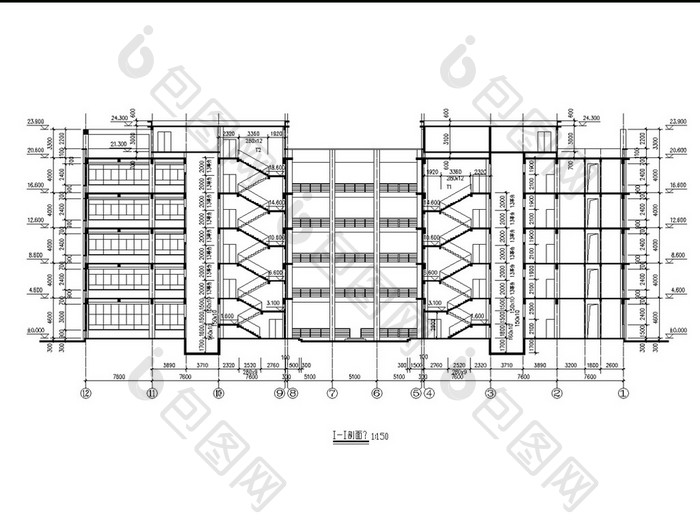多层厂房建筑施工图CAD