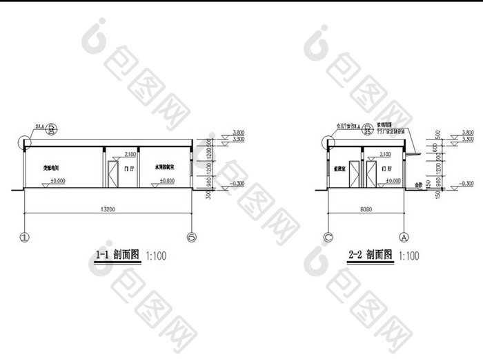 管理房建筑图CAD图纸