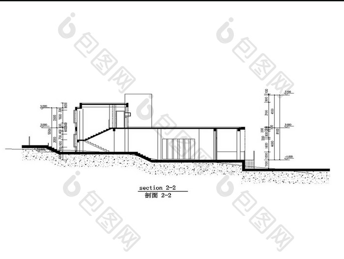 山地别墅建筑设计CAD施工图图纸
