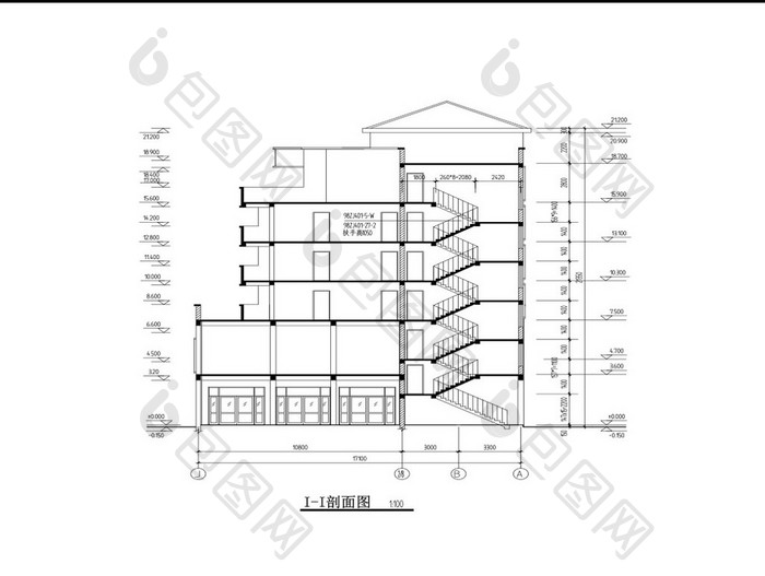 蝴蝶园住宅楼施工图CAD方案