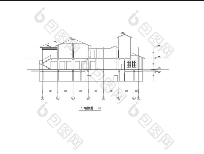 某个会所的建筑施工图CAD图纸