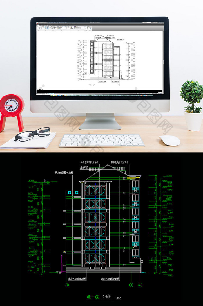 建筑施工图设计建筑设计CAD建筑施工图图片