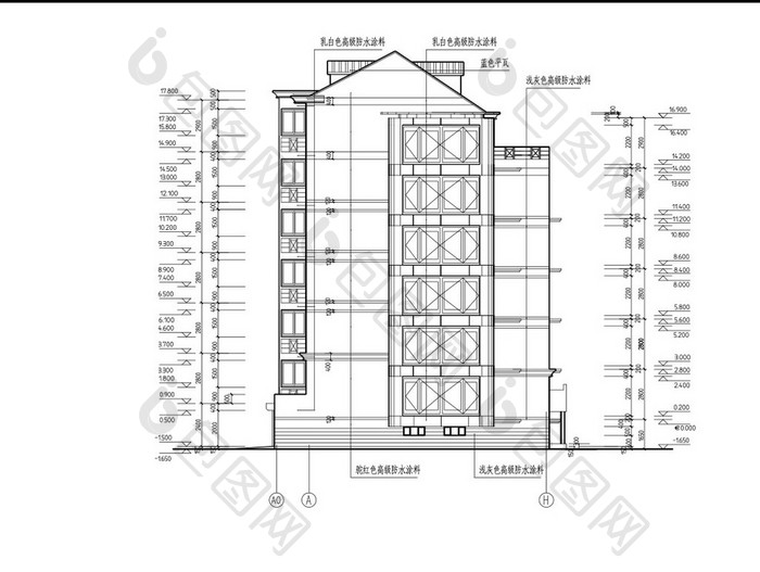 带地下室的车库高层住宅CAD施工图