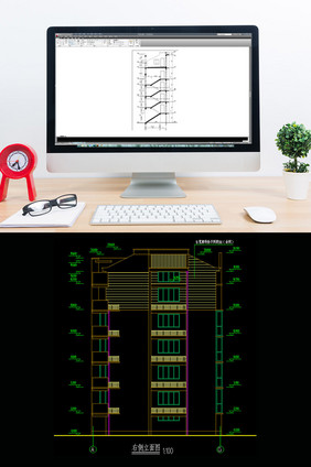 单身公寓的建筑施工图图纸CAD