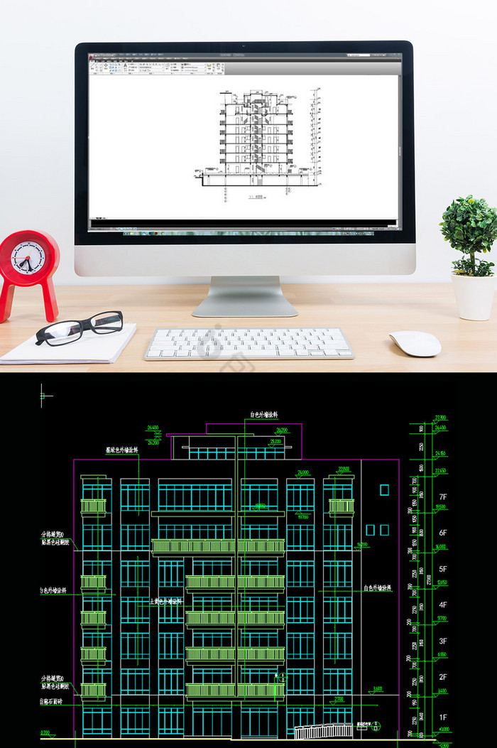 多层住宅的建筑施工图CAD图图片