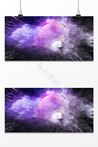 紫色星云星空背景图片