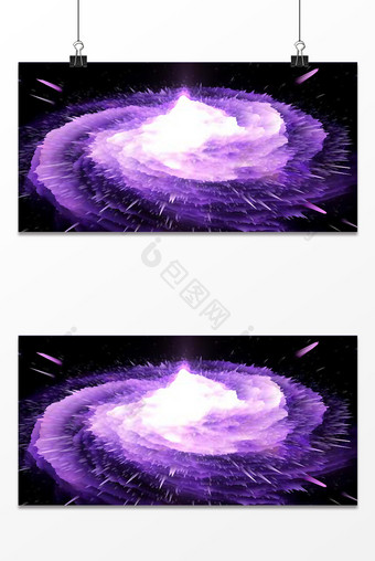 紫色空间旋转炸裂插画图片