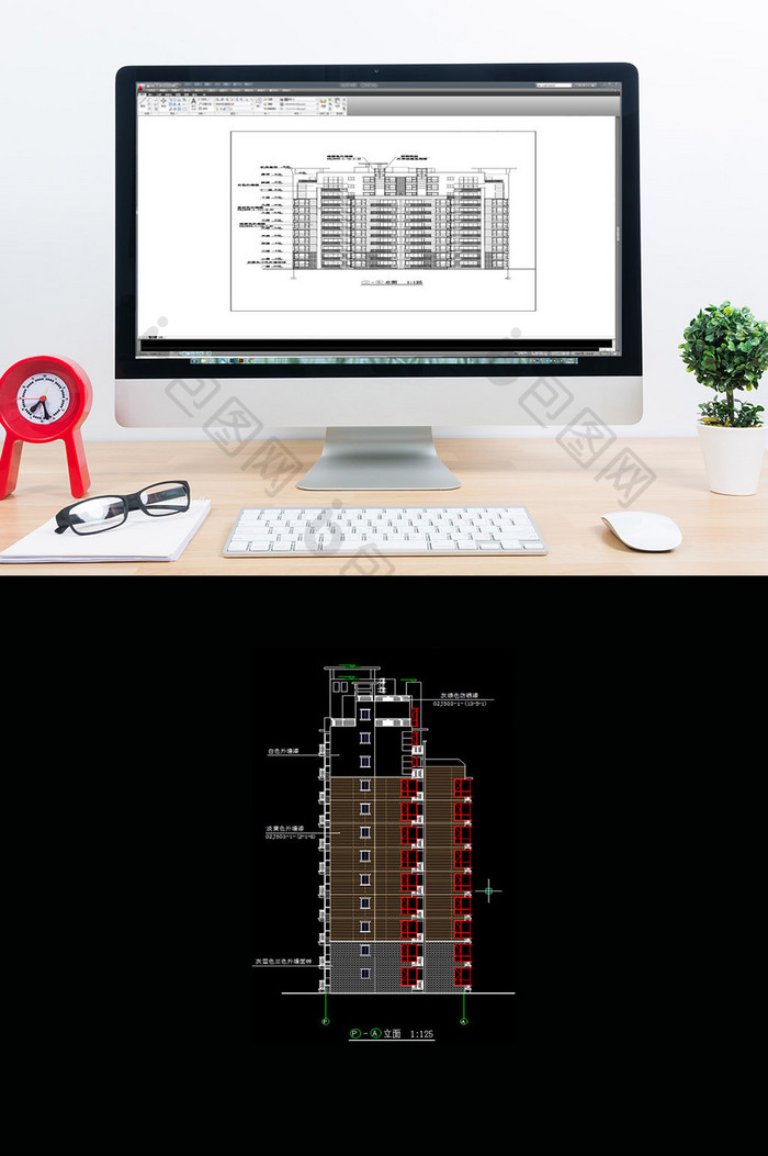 花园下高层的建筑施工图纸CAD