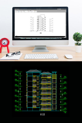 水岸住宅楼建筑CAD施工图纸