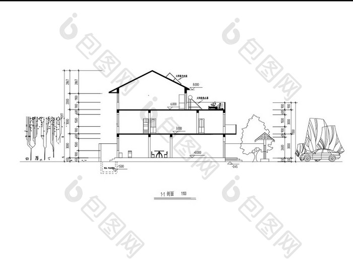 新型农村住宅的CAD施工图纸