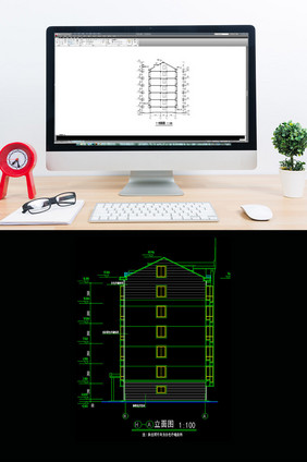 多层的住宅建筑施工图图纸CAD