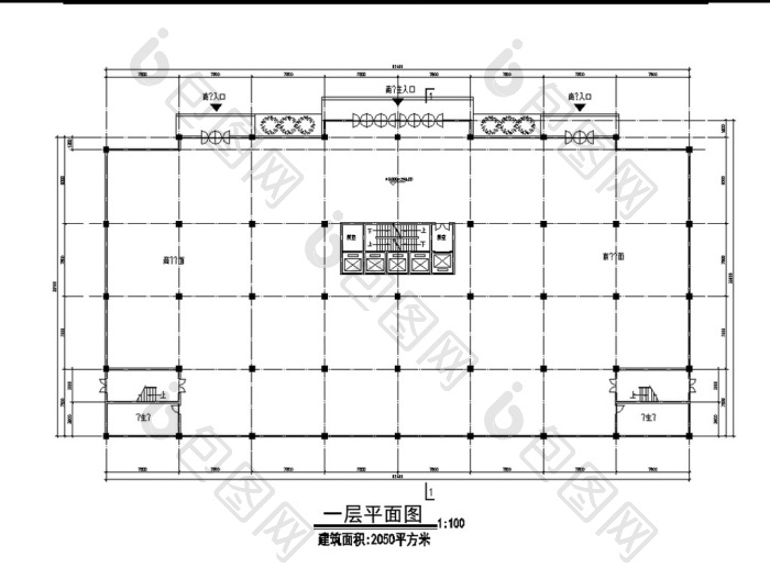 商务大厦方案设计图cad图纸-包图网