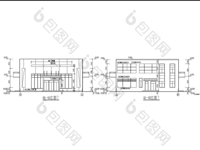 食堂的建筑施工图CAD图