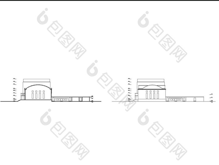 建筑施工图食堂CAD设计图