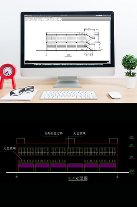 市场工程建筑的施工图