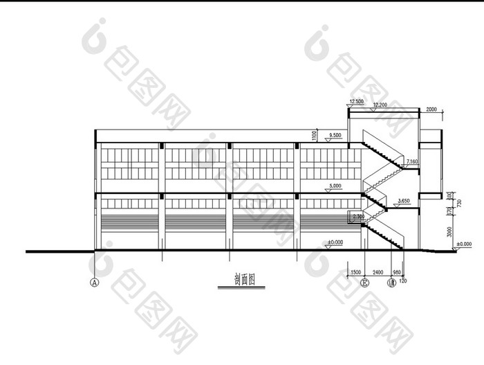 市场工程建筑的施工图