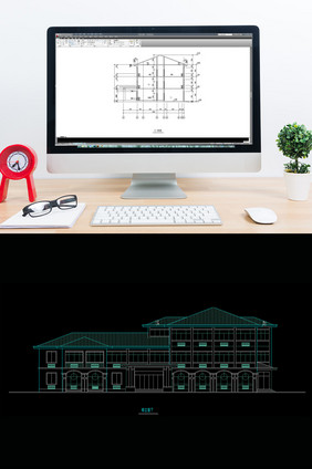 收费站的建筑施工图CAD