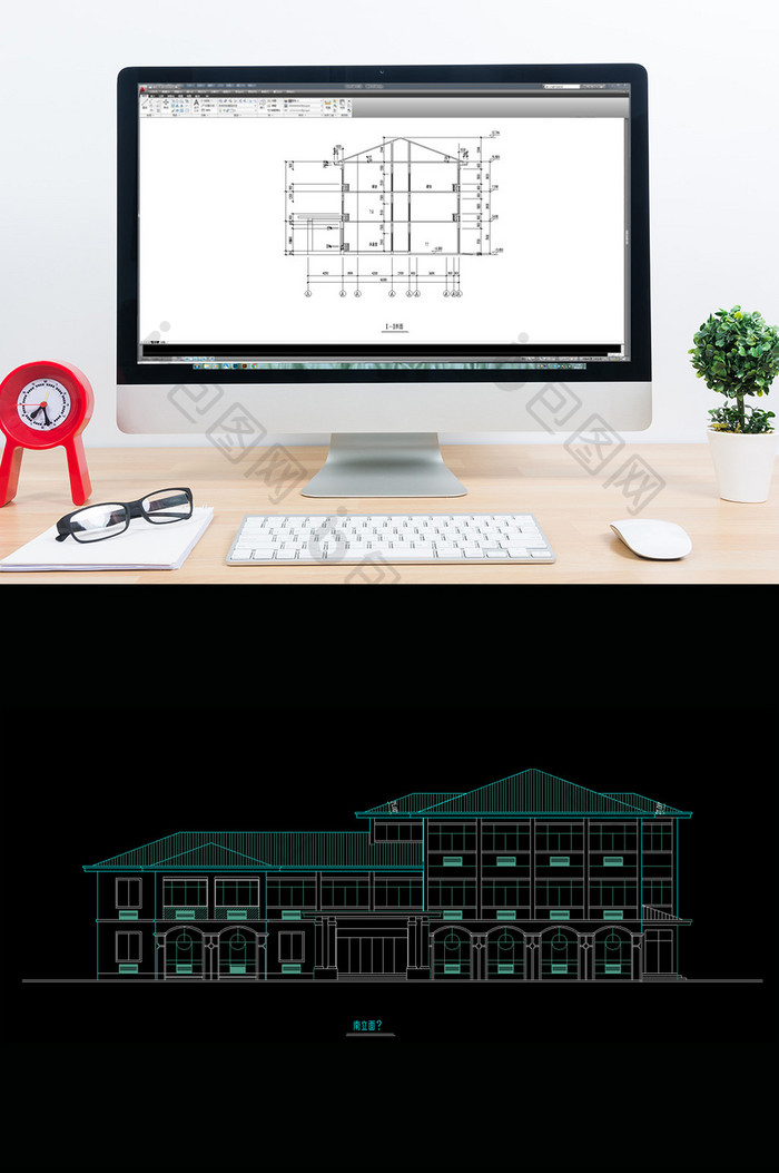 收费站的建筑施工图CAD