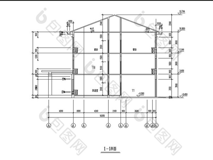 收费站的建筑施工图CAD