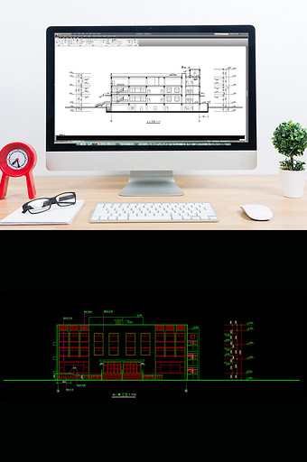 学校食堂建筑施工图的CAD图纸方案图片