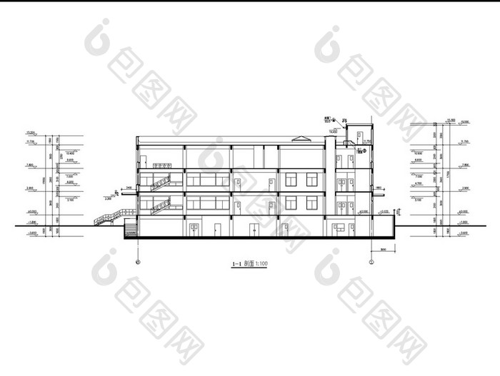 学校食堂建筑施工图的CAD图纸方案