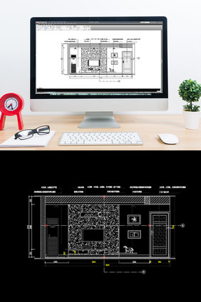 家装客厅电视墙立面CAD图纸