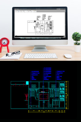 家装衣柜立面施工图CAD图纸