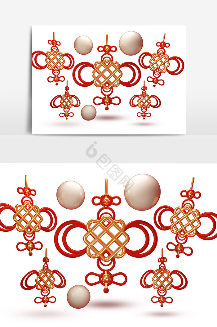 C4D装饰中国结图片