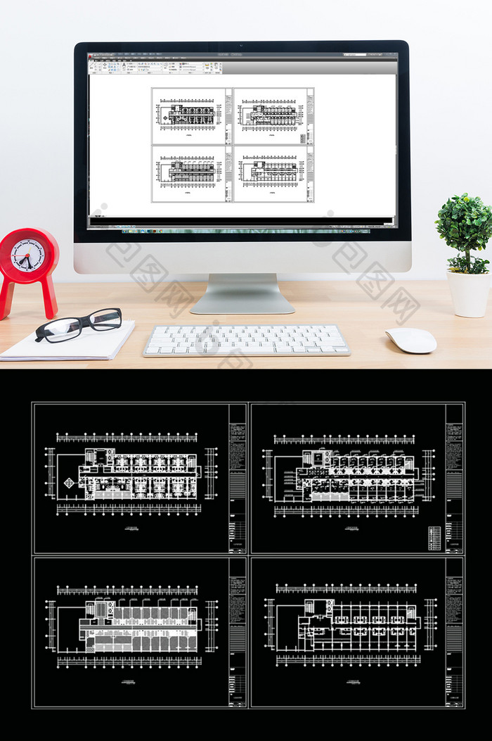酒店标准层空间设计CAD