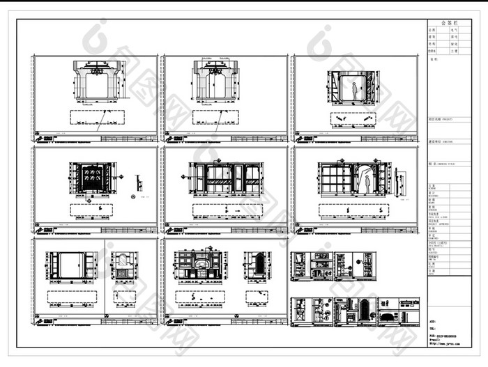 展厅空间设计CAD施工图纸