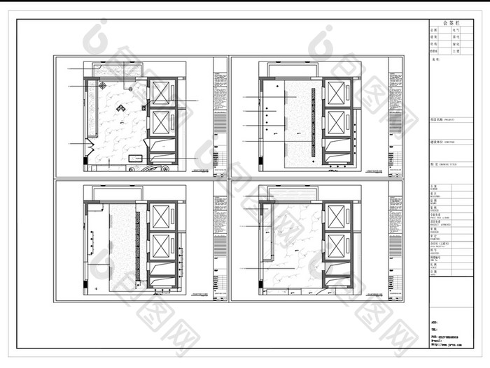 CAD电梯厅空间规划