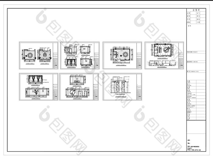 包厢室内空间设计CAD规划图