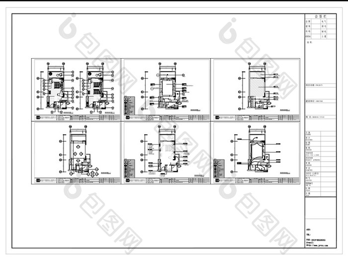 酒店客房双人间空间设计规划CAD方案