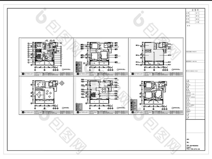 酒店家庭房空间CAD施工图纸