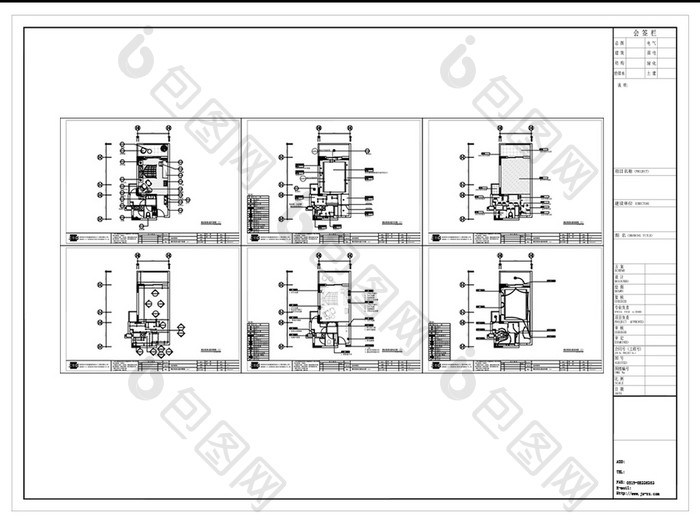 酒店客房空间CAD施工图